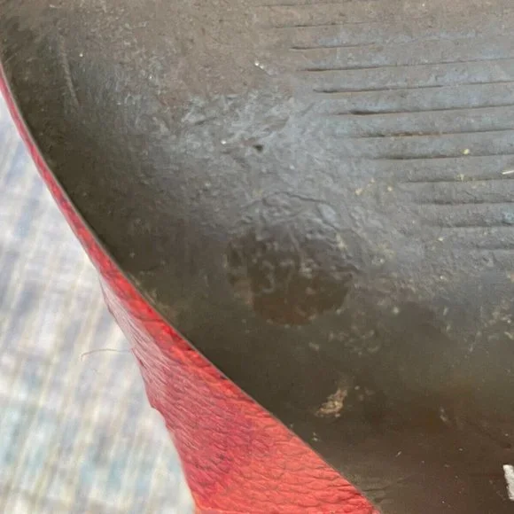 Jessica Simpson Women Heel Red Leather Upper Shoes Open Toe Pump Size 37 6.5US - Picture 10 of 11